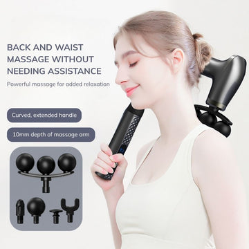 Long-Handle Fascia Gun Handheld Back Massager