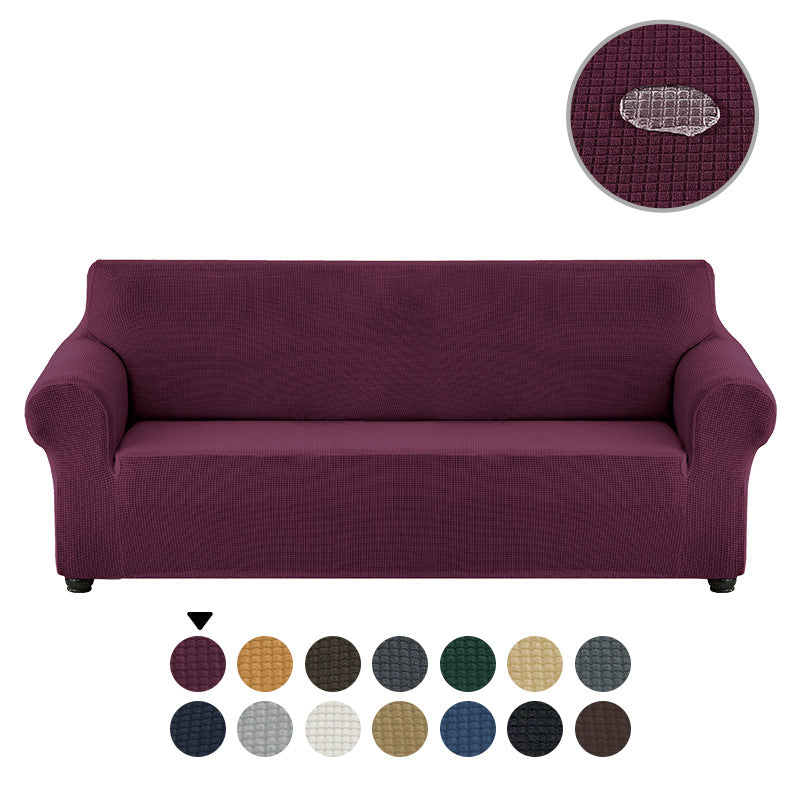 Sofa cover made of waterproof elastane material.