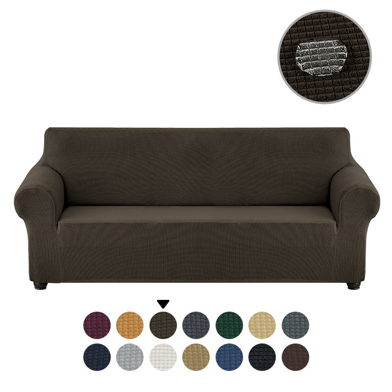 Sofa cover made of waterproof elastane material.