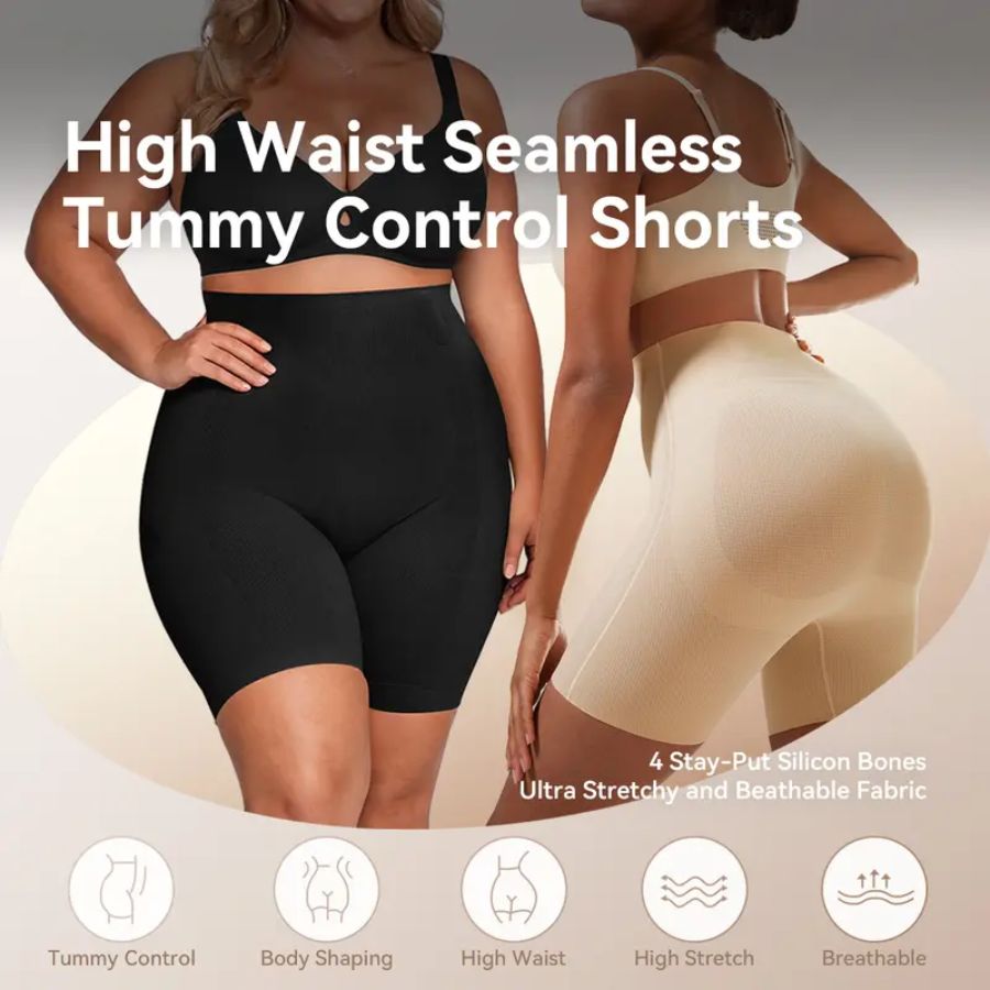 Women’s High Waist Tummy Control Shapewear Shorts Seamless Fit