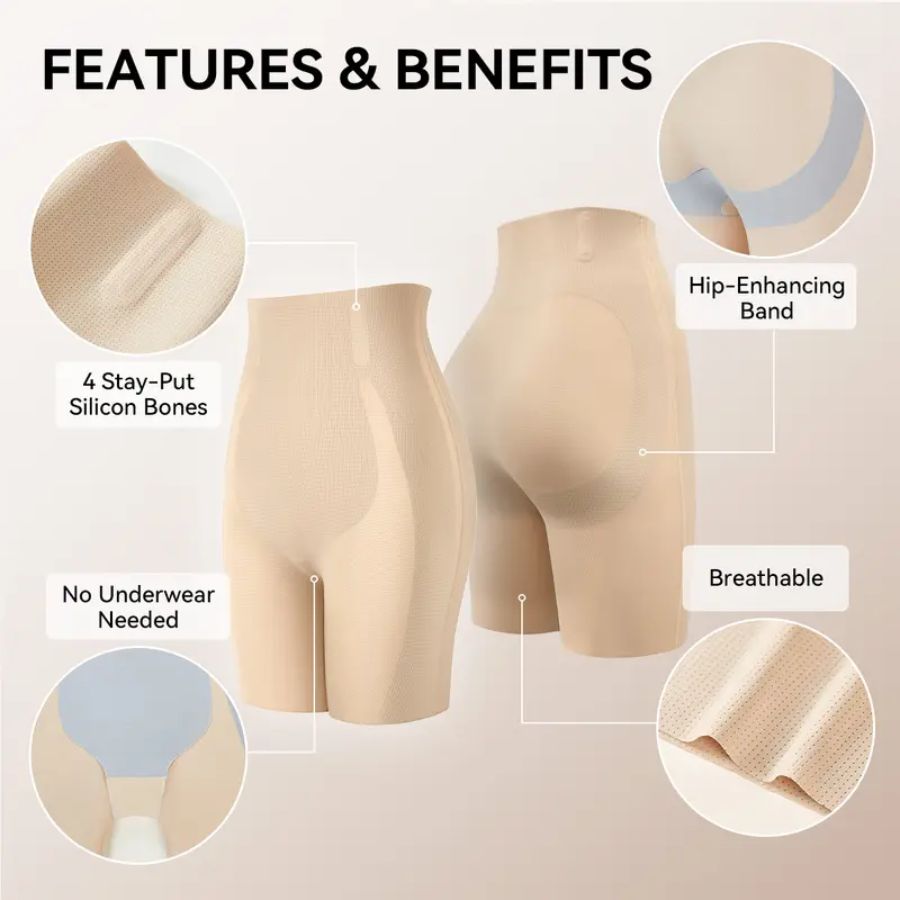 Women’s High Waist Tummy Control Shapewear Shorts Seamless Fit
