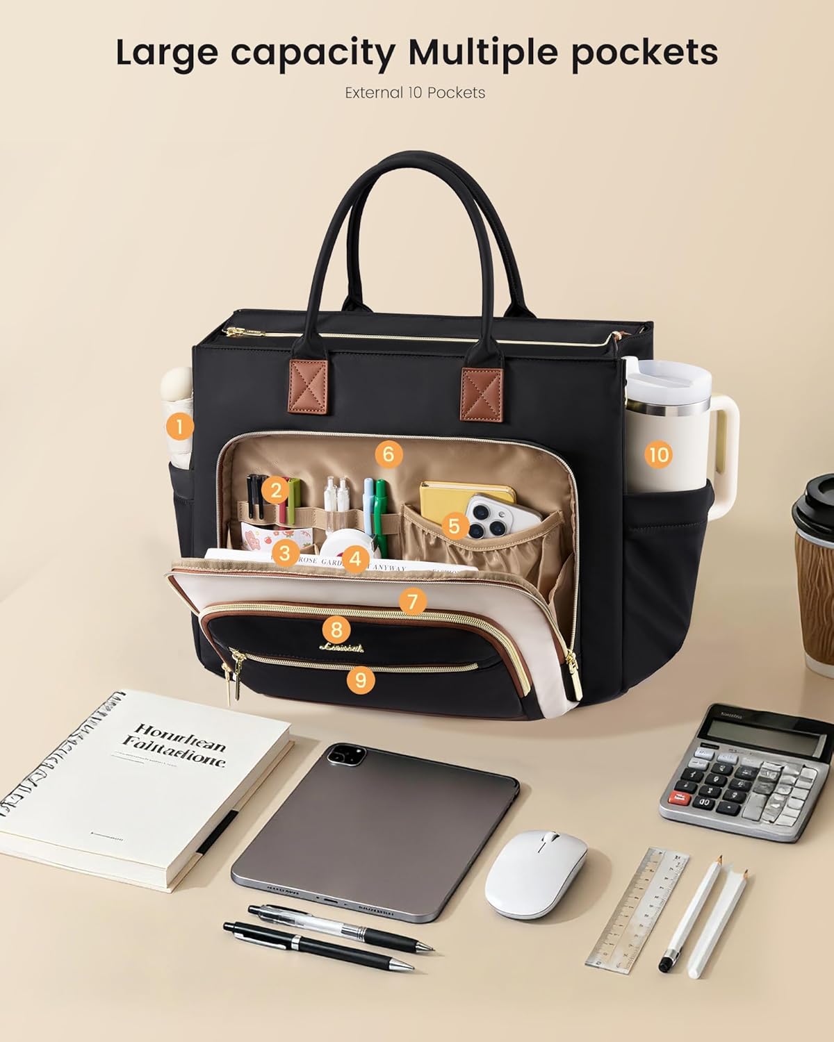 2-in-1 Lunch Tote Bag for Women