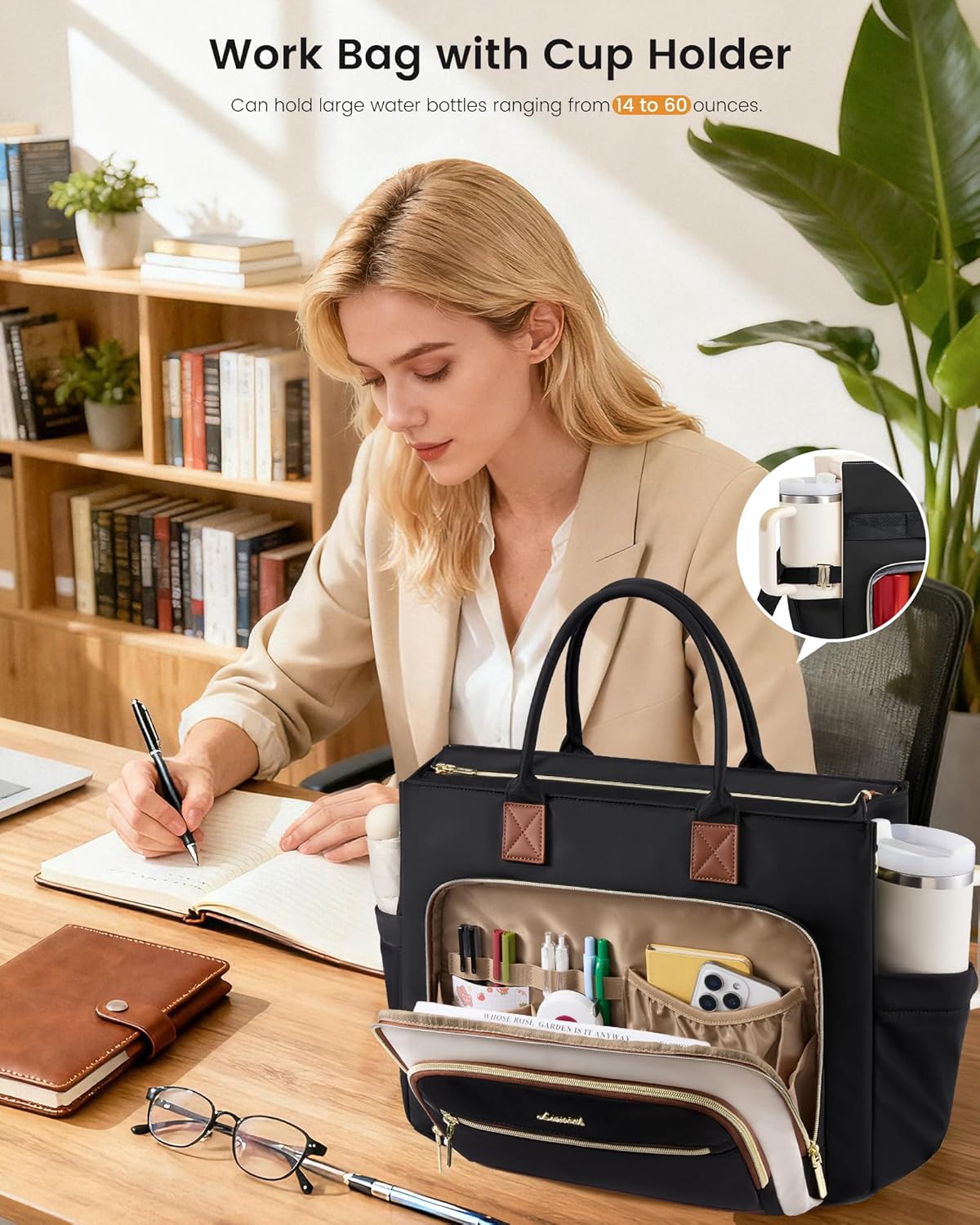 2-in-1 Lunch Tote Bag for Women