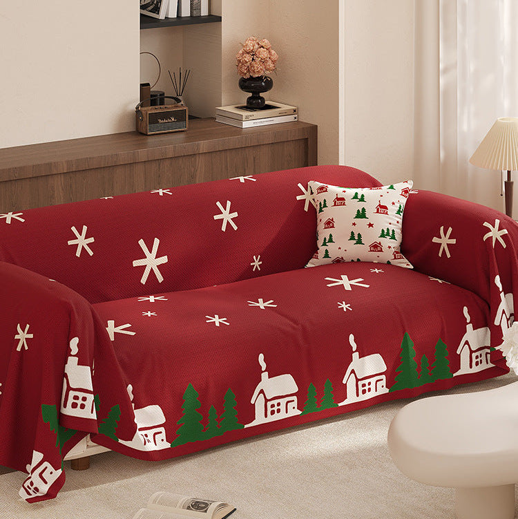 Highdi Nordic Christmas Sofa Cover Sofa Throw 1 2 3 4 Seater Corner Sofa L Shape One Piece Soft Versatile Sofa Protector as Sofa Blanket, Couch Throw and Bedspread