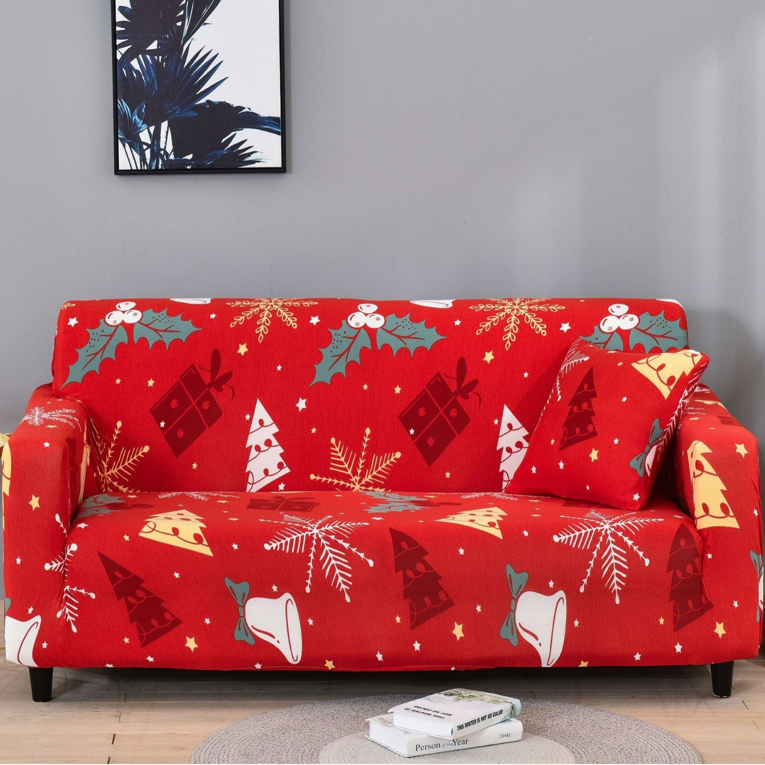 Non-slip Christmas Santa Claus Sofa Cover