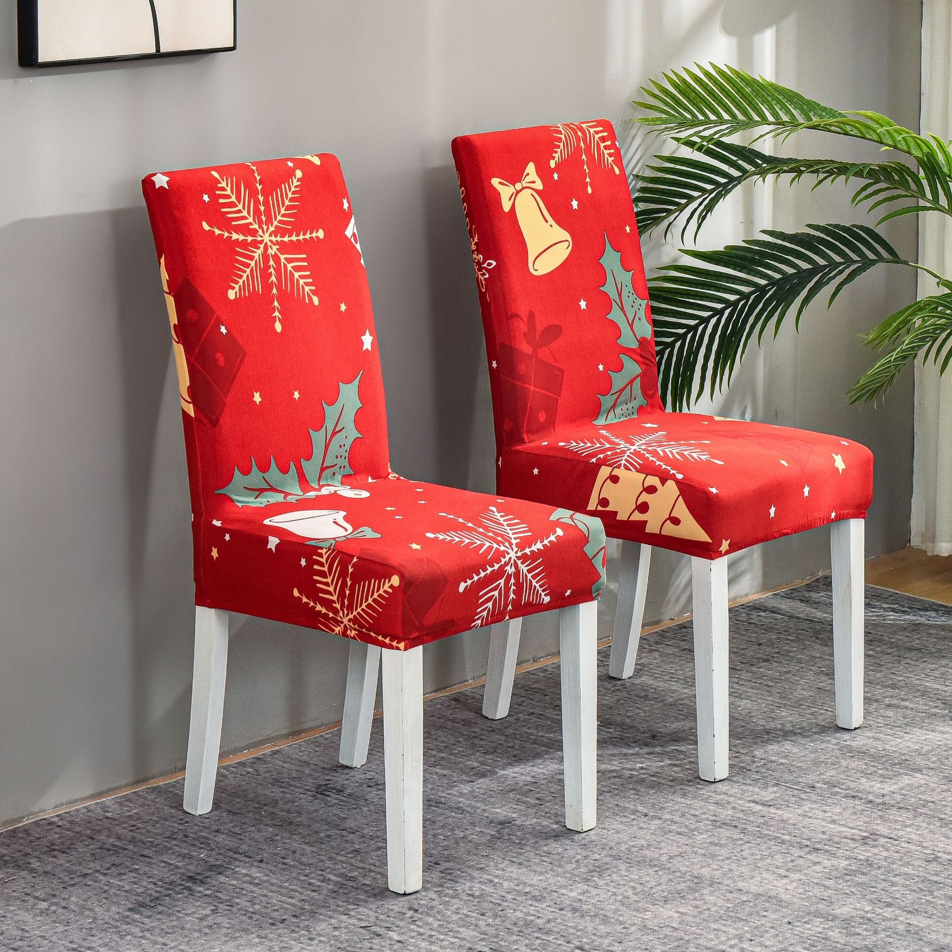 Christmas-themed chair covers and chair covers for hotel restaurants
