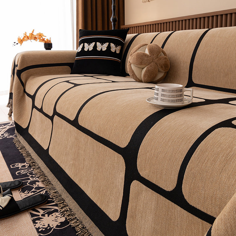 Chenille Premium Sofa Towel – Elegant Light Luxury Couch Cover