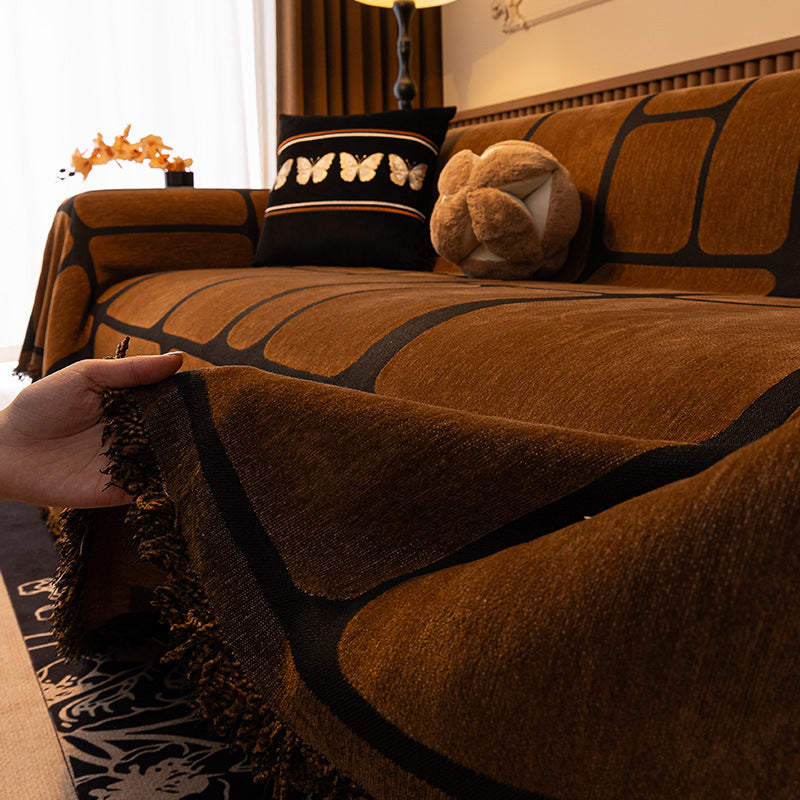 Chenille Premium Sofa Towel – Elegant Light Luxury Couch Cover