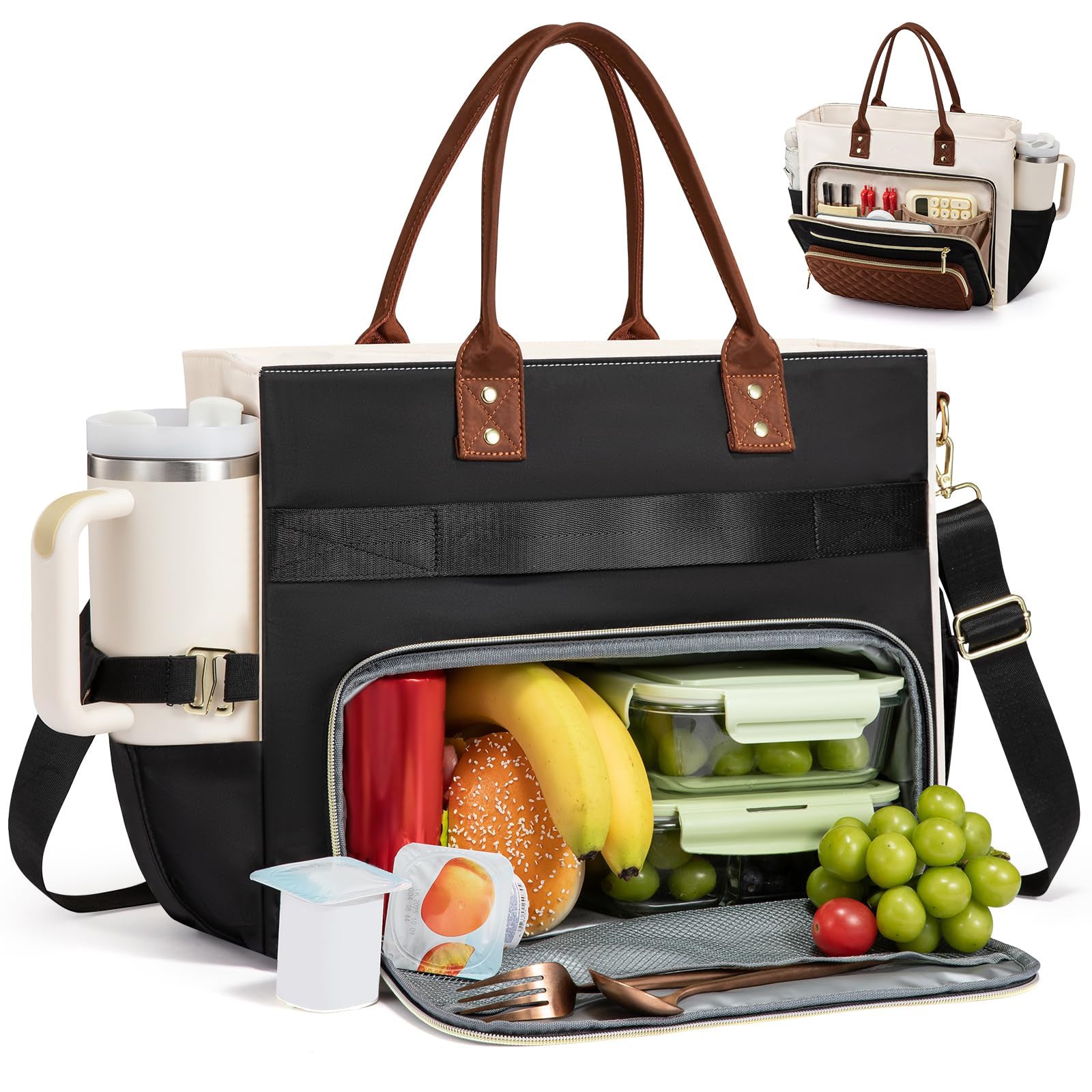 2-in-1 Lunch Tote Bag for Women