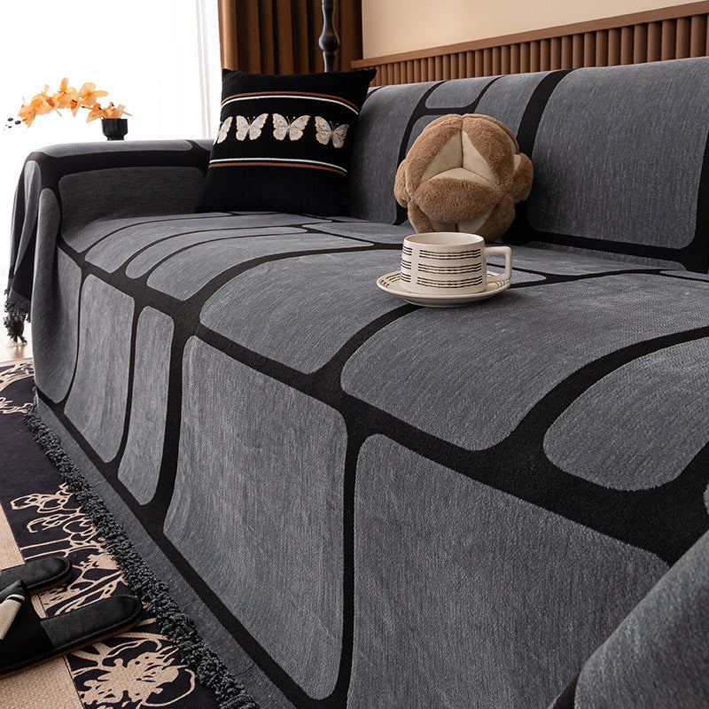 Chenille Premium Sofa Towel – Elegant Light Luxury Couch Cover