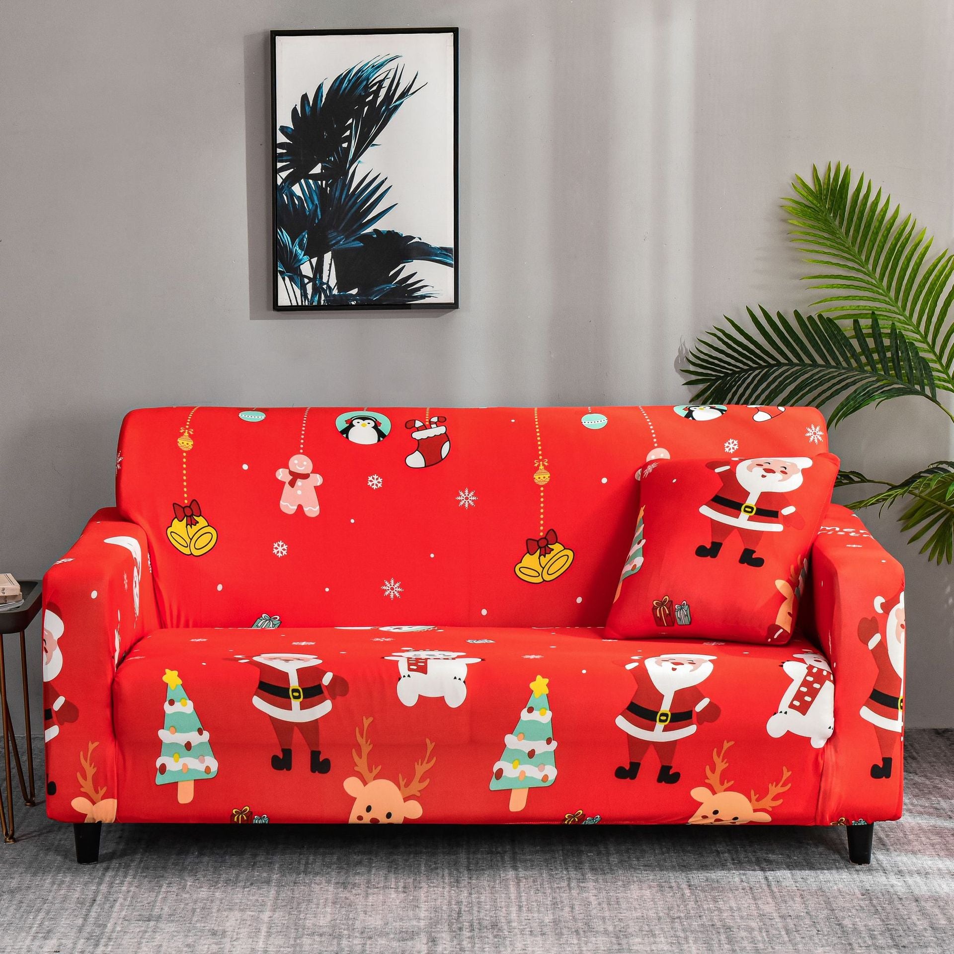 Non-slip Christmas Santa Claus Sofa Cover
