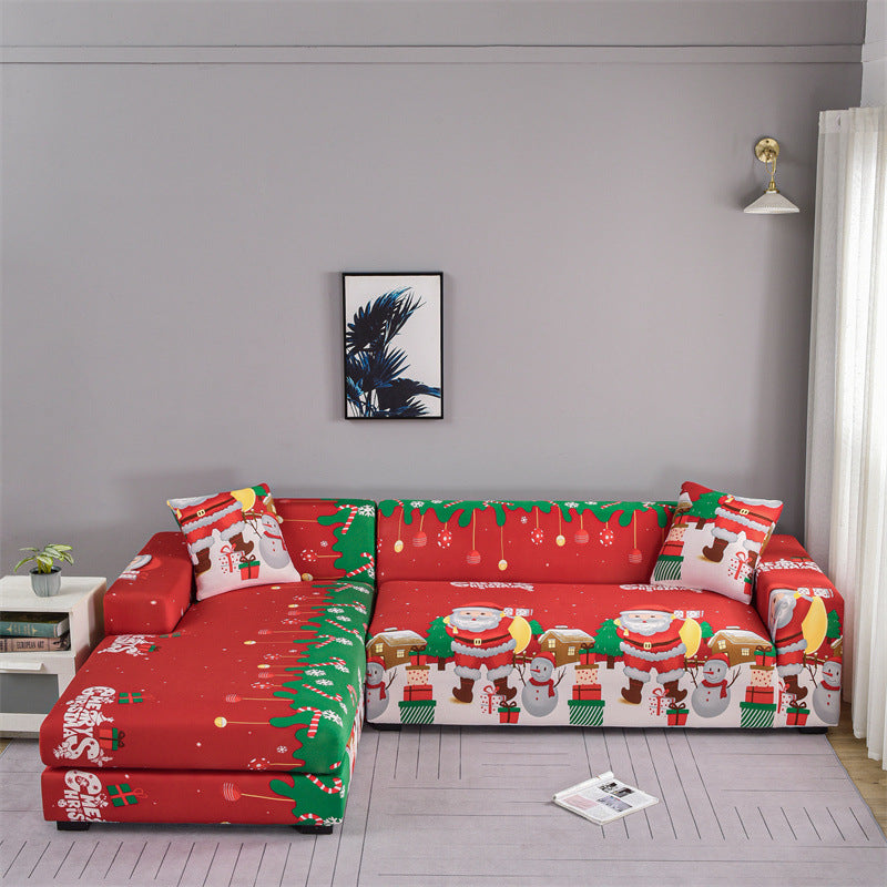 Non-slip Christmas Santa Claus Sofa Cover
