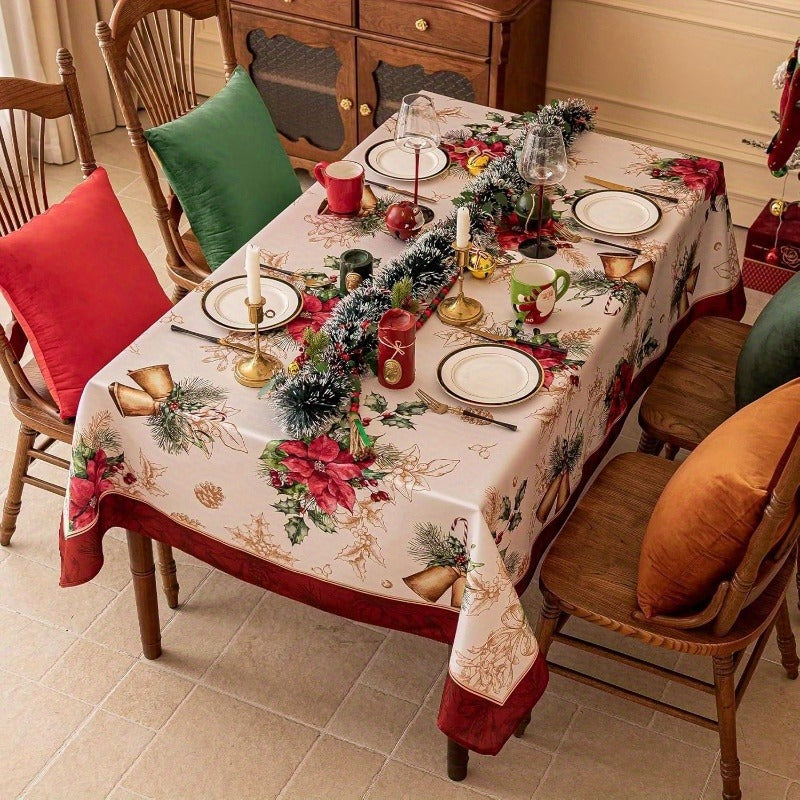 New home décor tablecloths for the living room and dining room, cross-border Christmas collection, with heat-insulating and anti-scorching table placemats.