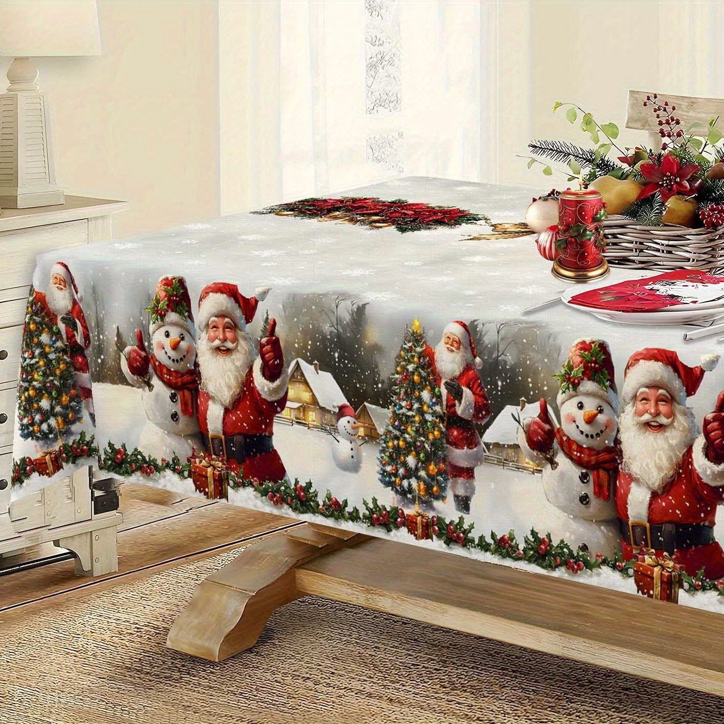 New home décor tablecloths for the living room and dining room, cross-border Christmas collection, with heat-insulating and anti-scorching table placemats.