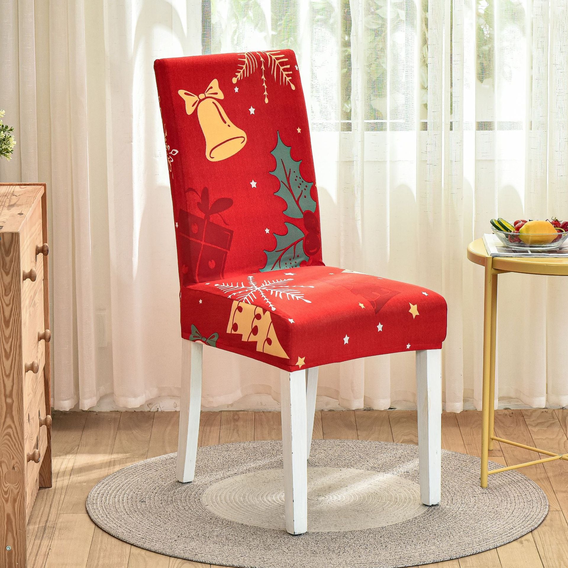 Christmas-themed chair covers and chair covers for hotel restaurants