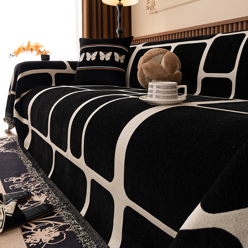 Chenille Premium Sofa Towel – Elegant Light Luxury Couch Cover