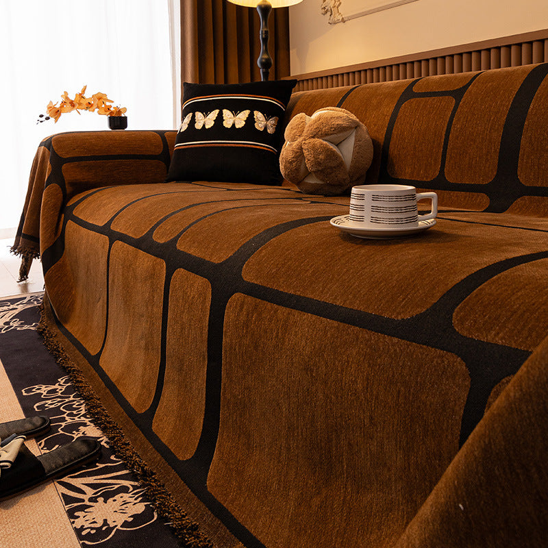 Chenille Premium Sofa Towel – Elegant Light Luxury Couch Cover