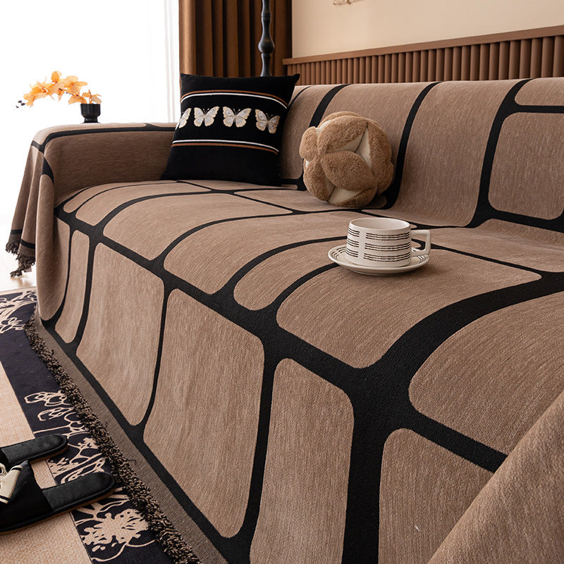 Chenille Premium Sofa Towel – Elegant Light Luxury Couch Cover
