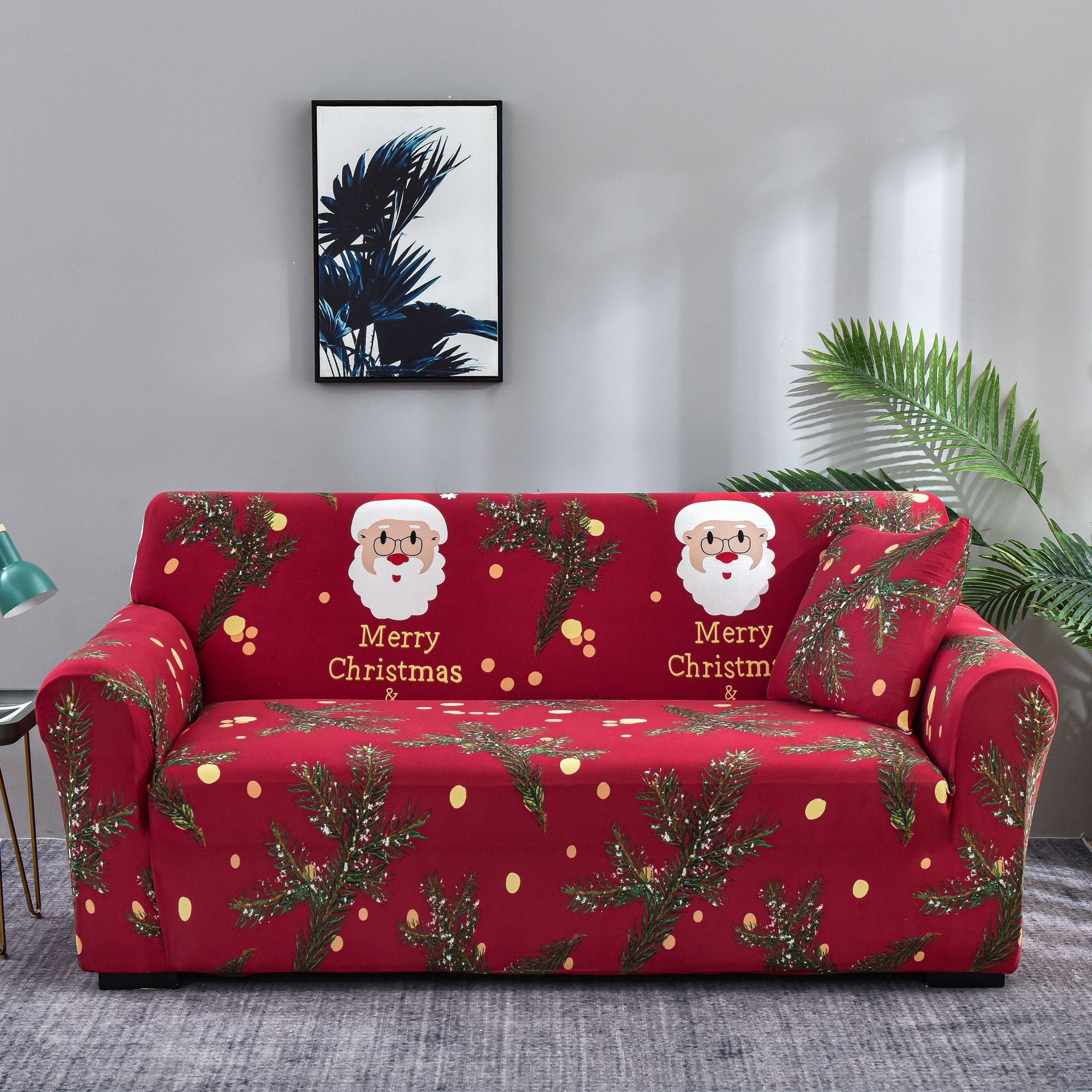 Non-slip Christmas Santa Claus Sofa Cover