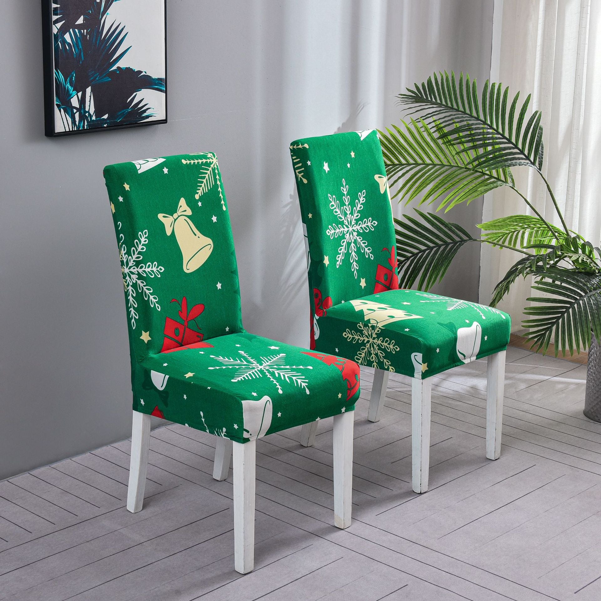 Christmas-themed chair covers and chair covers for hotel restaurants
