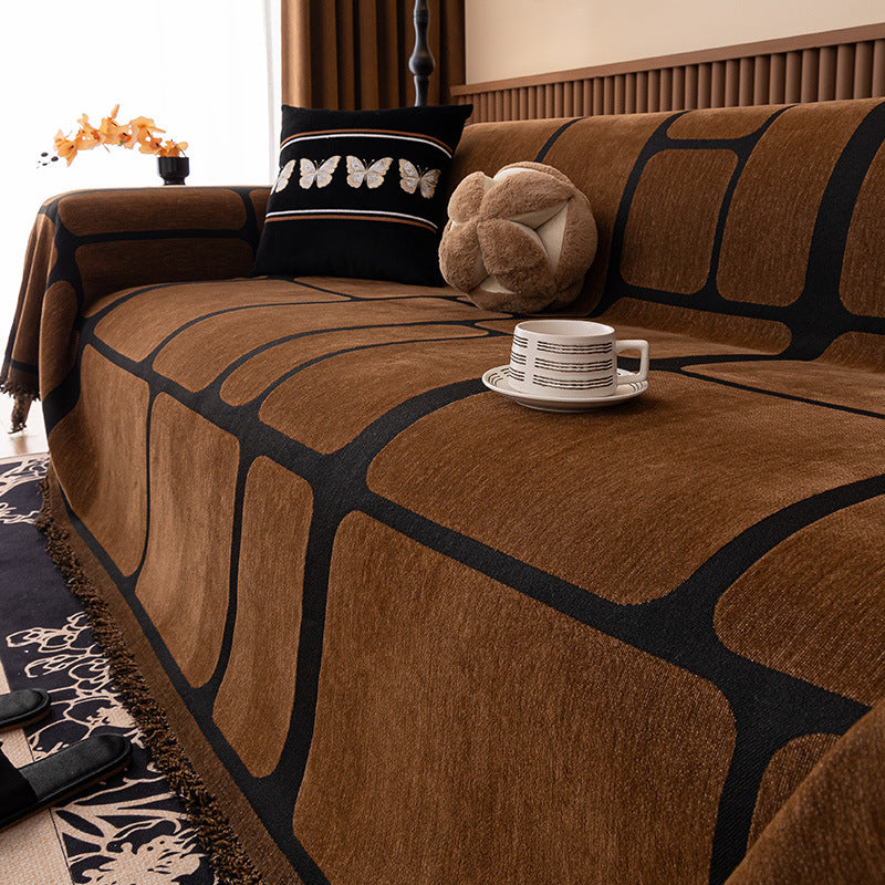 Chenille Premium Sofa Towel – Elegant Light Luxury Couch Cover