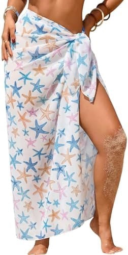 Women’s Sheer Beach Sarong Cover Up – Soft Breathable Swim Wrap Skirt for Pool, Cruise & Vacation