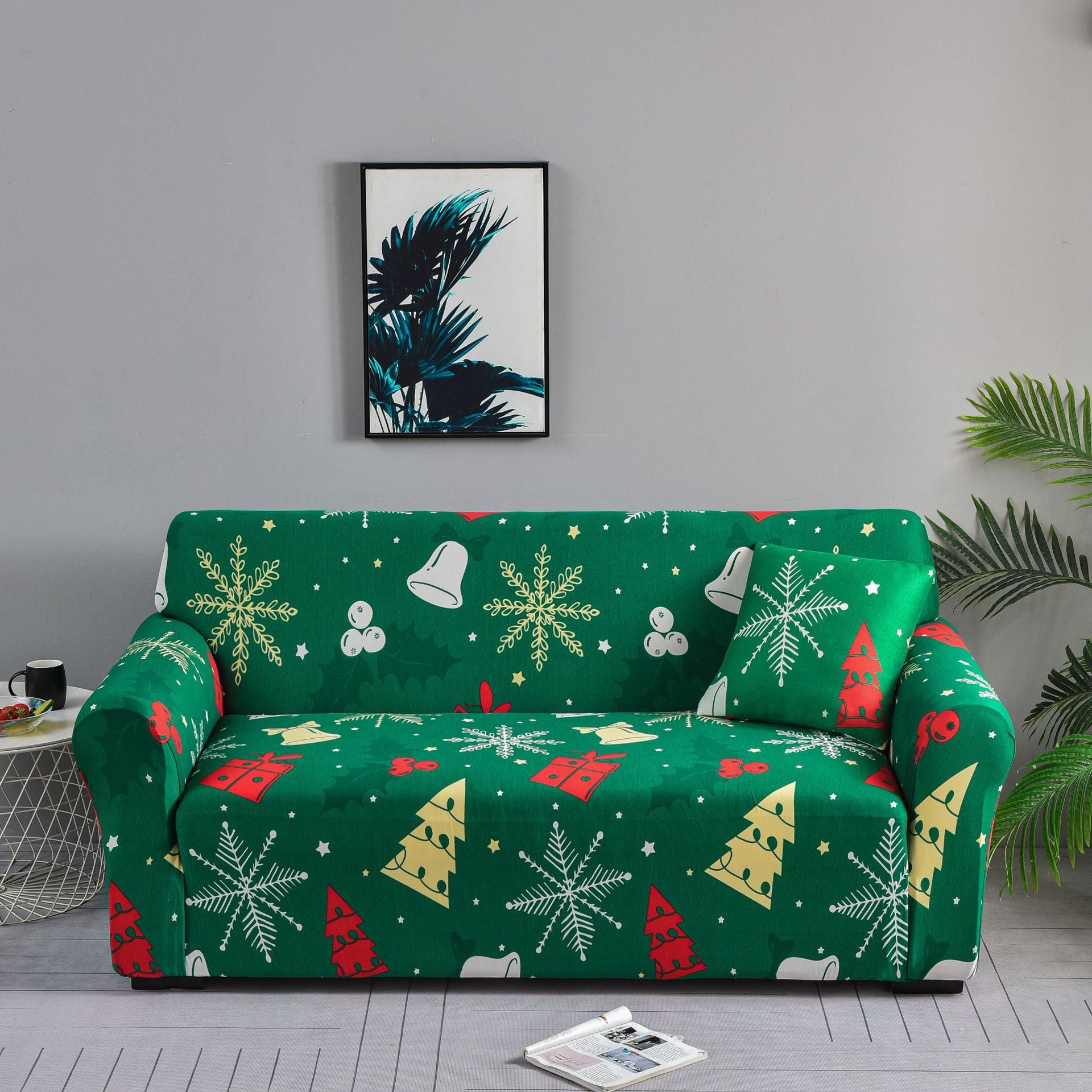 Non-slip Christmas Santa Claus Sofa Cover