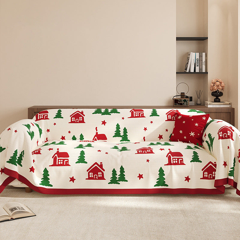 Highdi Nordic Christmas Sofa Cover Sofa Throw 1 2 3 4 Seater Corner Sofa L Shape One Piece Soft Versatile Sofa Protector as Sofa Blanket, Couch Throw and Bedspread