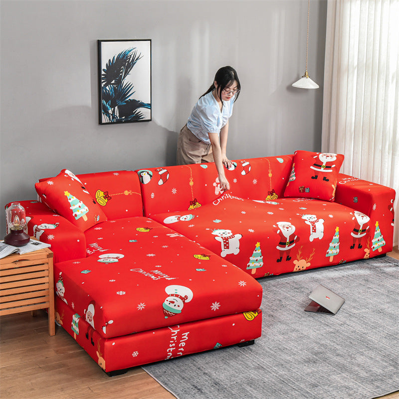 Non-slip Christmas Santa Claus Sofa Cover