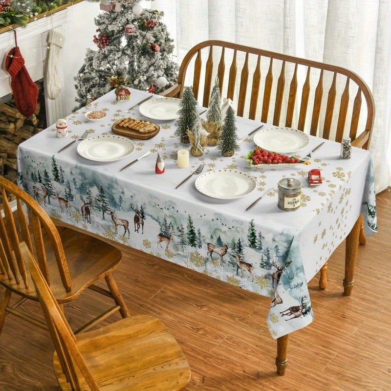 New home décor tablecloths for the living room and dining room, cross-border Christmas collection, with heat-insulating and anti-scorching table placemats.