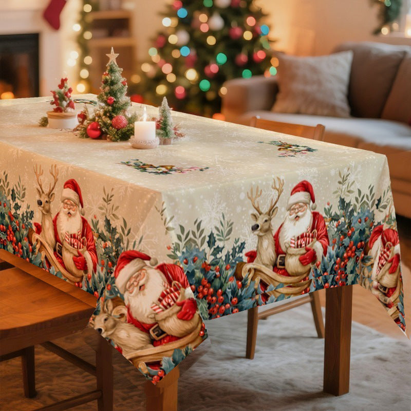 New home décor tablecloths for the living room and dining room, cross-border Christmas collection, with heat-insulating and anti-scorching table placemats.