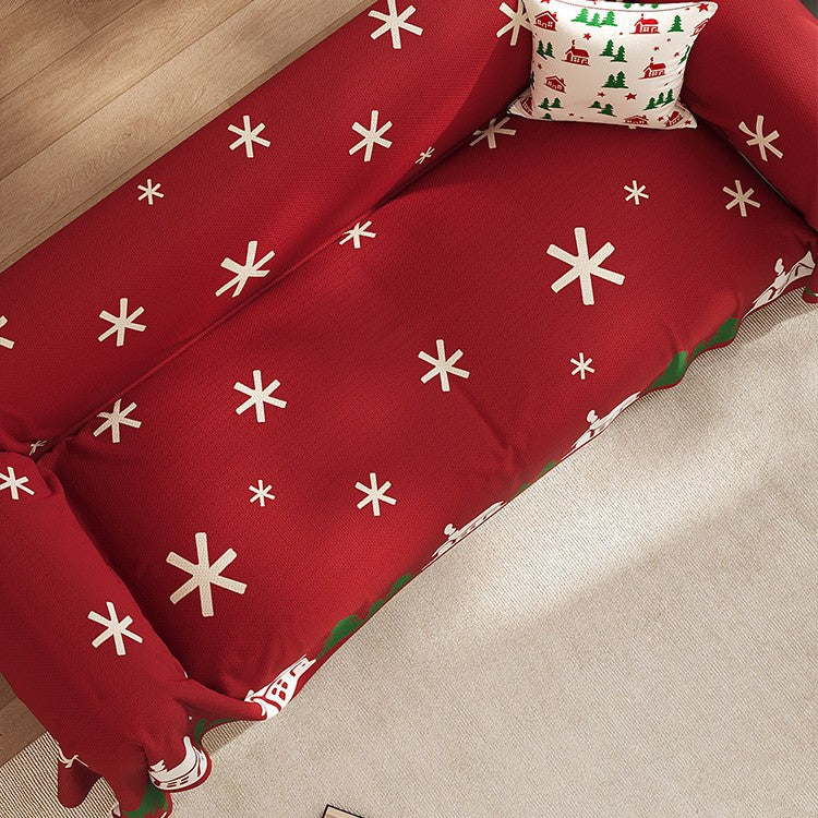 Highdi Nordic Christmas Sofa Cover Sofa Throw 1 2 3 4 Seater Corner Sofa L Shape One Piece Soft Versatile Sofa Protector as Sofa Blanket, Couch Throw and Bedspread