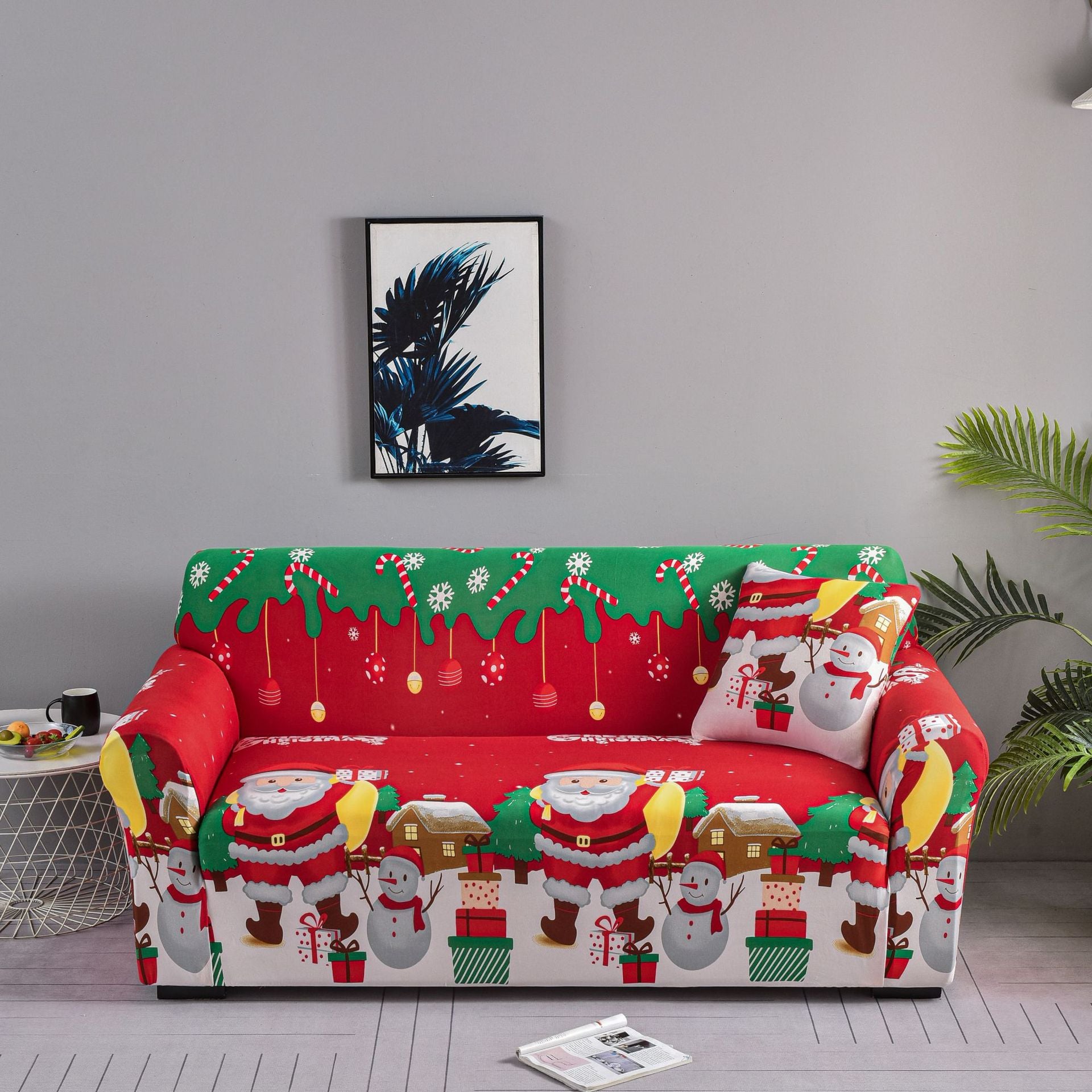 Non-slip Christmas Santa Claus Sofa Cover