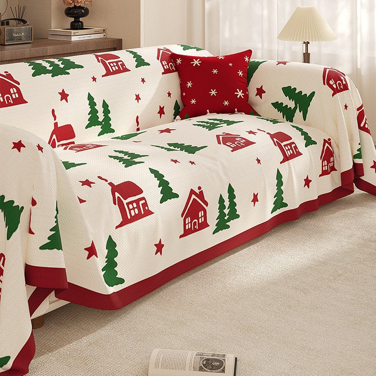 Highdi Nordic Christmas Sofa Cover Sofa Throw 1 2 3 4 Seater Corner Sofa L Shape One Piece Soft Versatile Sofa Protector as Sofa Blanket, Couch Throw and Bedspread