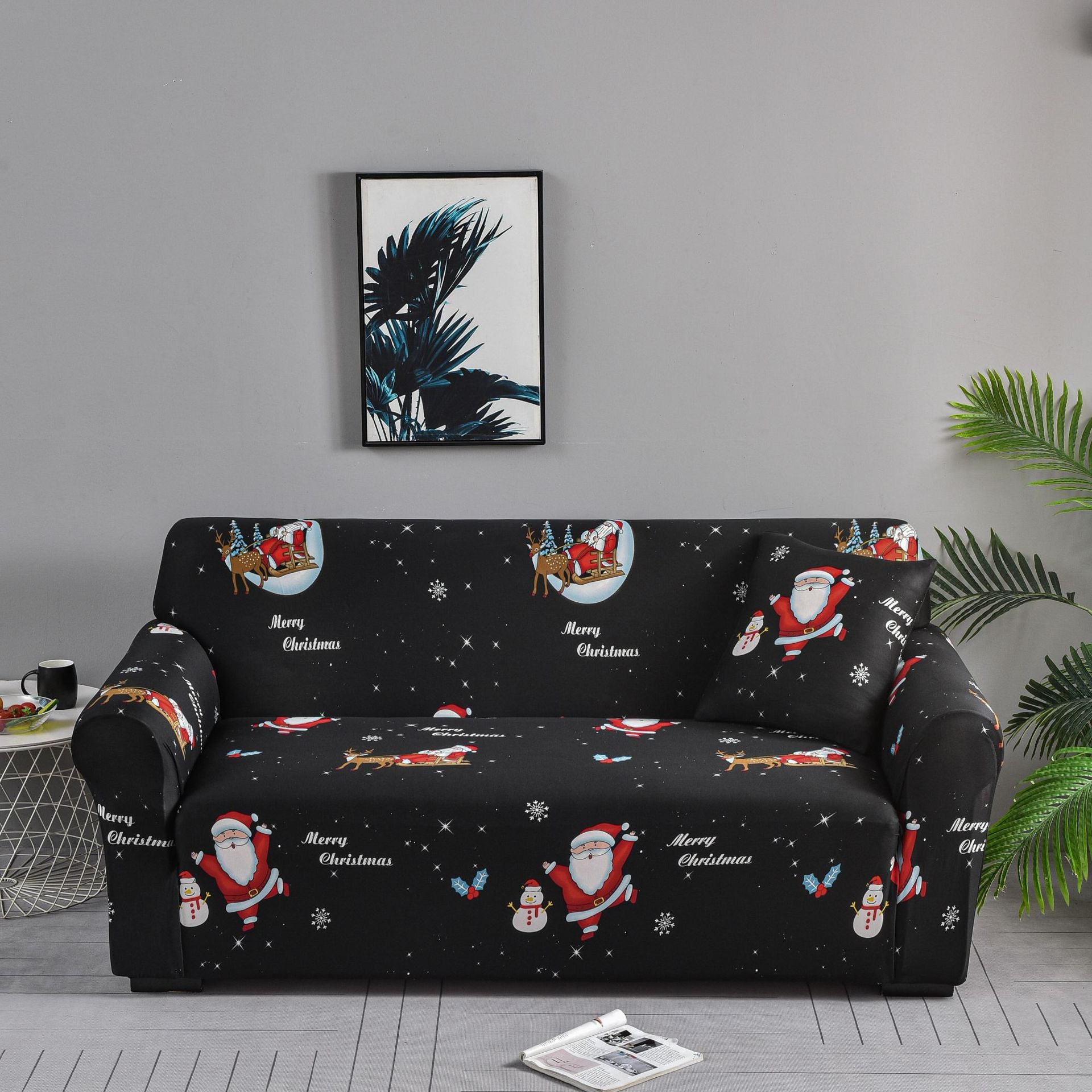 Non-slip Christmas Santa Claus Sofa Cover