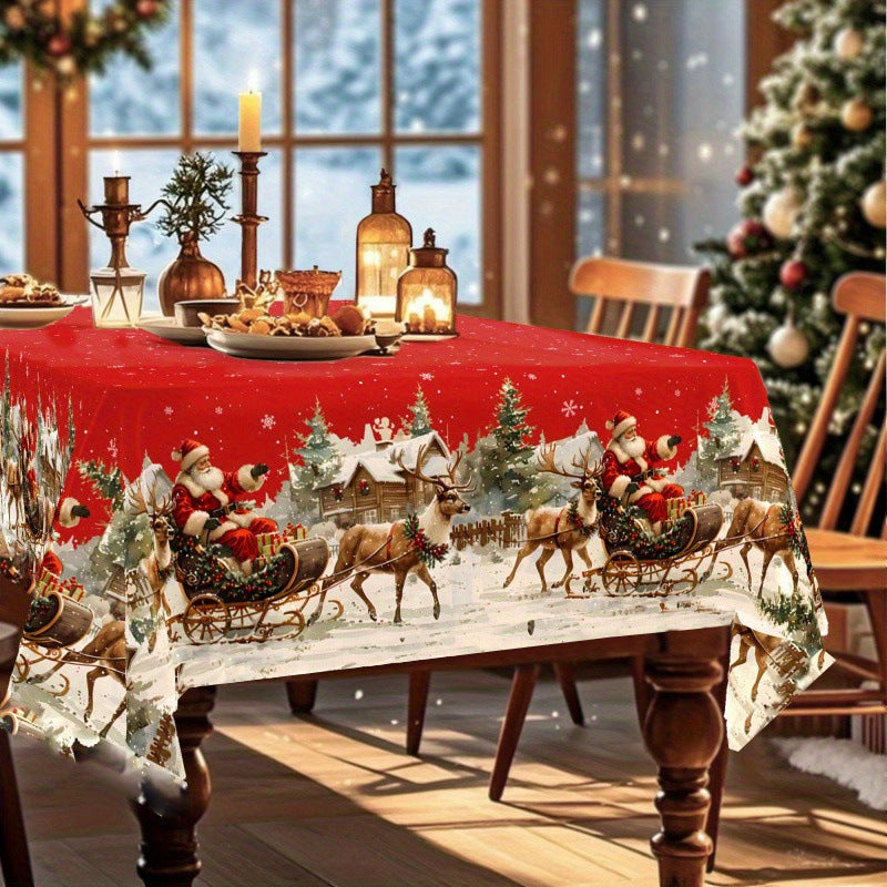 New home décor tablecloths for the living room and dining room, cross-border Christmas collection, with heat-insulating and anti-scorching table placemats.