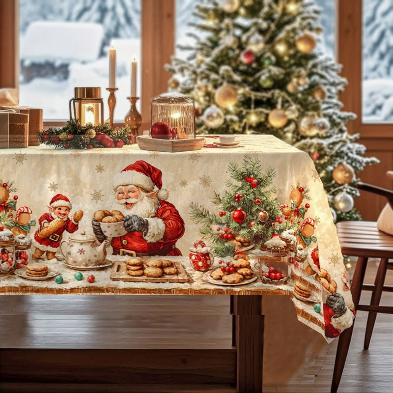 New home décor tablecloths for the living room and dining room, cross-border Christmas collection, with heat-insulating and anti-scorching table placemats.