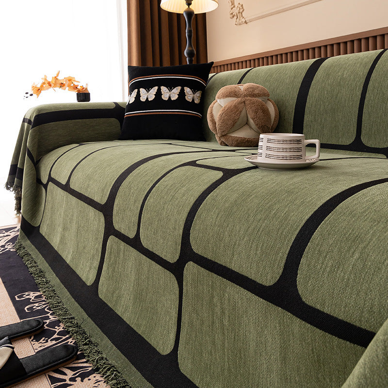 Chenille Premium Sofa Towel – Elegant Light Luxury Couch Cover