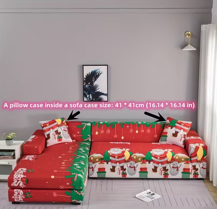 Non-slip Christmas Santa Claus Sofa Cover