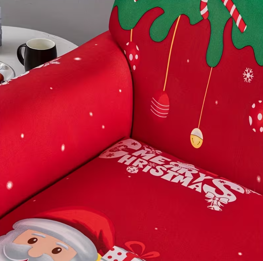 Non-slip Christmas Santa Claus Sofa Cover